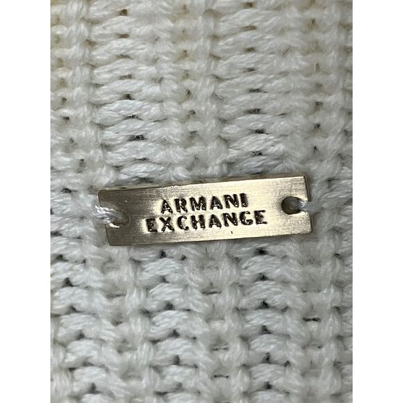 Armani Exchange Cream Knit Mock Neck Sweater xs - Certilogo Authenticated - Picture 6 of 11